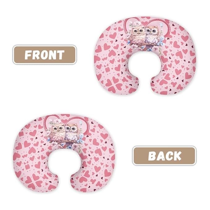 Owl Nursing Pillow Cover Slipcover, Breastfeeding Newborn Infant Feeding Cushion Cover Pillow Slipcovers for Breastfeeding Moms