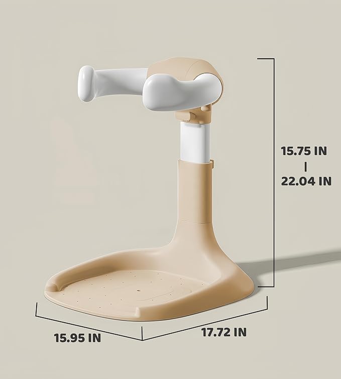 Baby Bath Stand, Foldable Standing Bathtub for Baby, Shower Stand and Bath Support for Infants and Toddlers (6??6 Months), Non-Slip Adjustable Baby Standing Support, Coffee