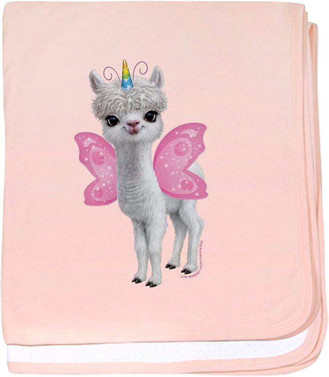 CafePress PD Moreno's Llama Unicorn Baby Blanket, Super Soft Newborn Swaddle