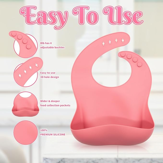 Silicone Baby Feeding Set 10 Pcs, Baby Led Weaning Supplies, Baby Feeding Supplies Set BPA Free, Baby Essentials for Newborn Gift Red