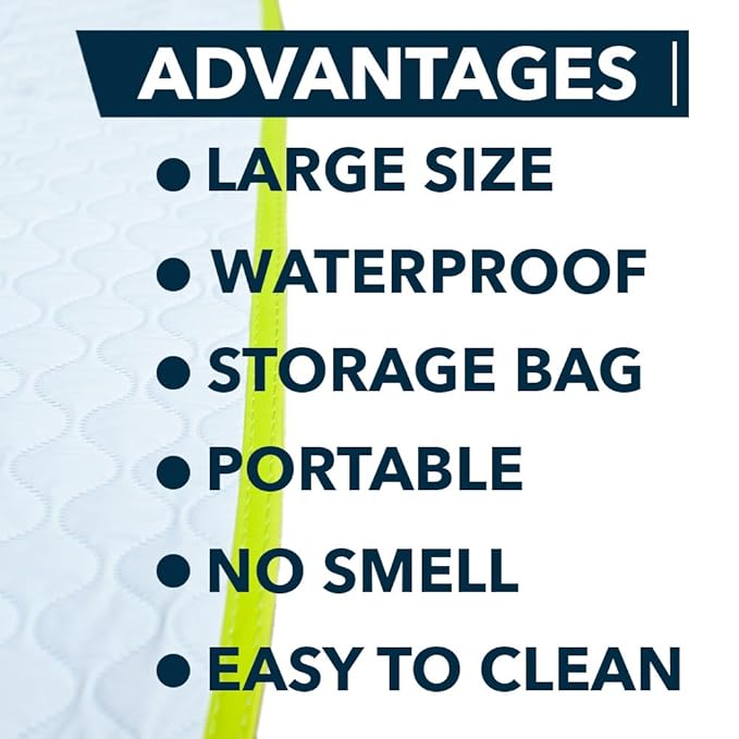 Portable Changing Pad - Waterproof Baby Changing Mat - Large Size 25.5?�x31.5?? Foldable Wipeable Diaper Changing Pad - Change Diaper in Any Places On the Go for Boys & Girls - Storage Bag