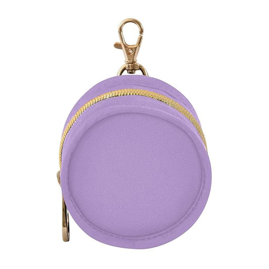 Purple Pacifier Holder with Clip Pacifier Case for Diaper Bag Round Baby Pacifier Pouch Box Bag Portable