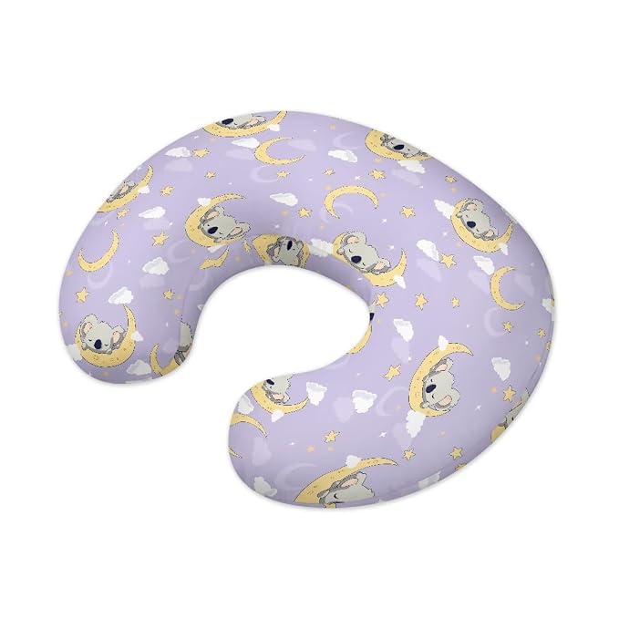 Koala and Moon Nursing Pillow Cover Stretchy Removable Nursing Covers for Breastfeeding Pillows Ultra Soft Newborn Feeding Pillow Cover