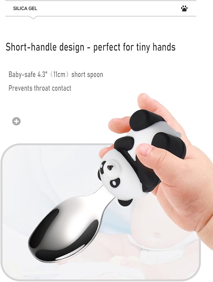 5-Piece Silicone Baby Feeding Set ??Baby Plates with Strong Suction, Toddler Plates Set, Unbreakable Food-Grade Silicone Divided Plate with Spoon, Fork, Bib & Straw Brush