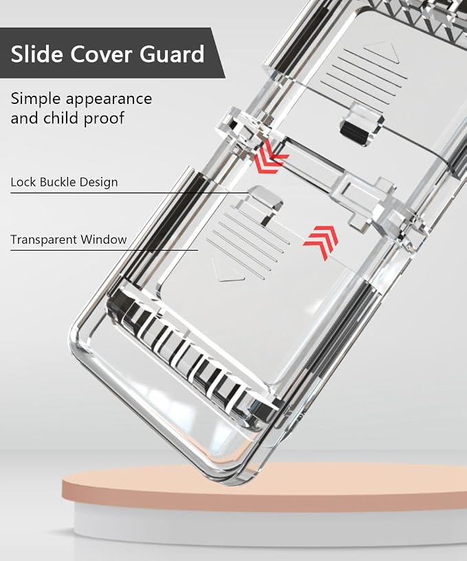 Light Switch Guard for Screwless Wall Plate, ILIVABLE Child Proof Self-Adhesive Rocker Switches Cover Prevents Kids or Accidental Turned On/Off Switch While Allowing Access (Clear, 1 Pack)
