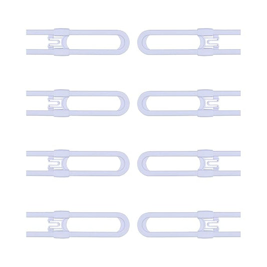 Sliding Cabinet Child Safety Locks - OKEFAN Baby Proofing Cabinet Lock Cupboard Latches for Kids on Closet Door Knobs Handles Pulls No Drill (8, White)