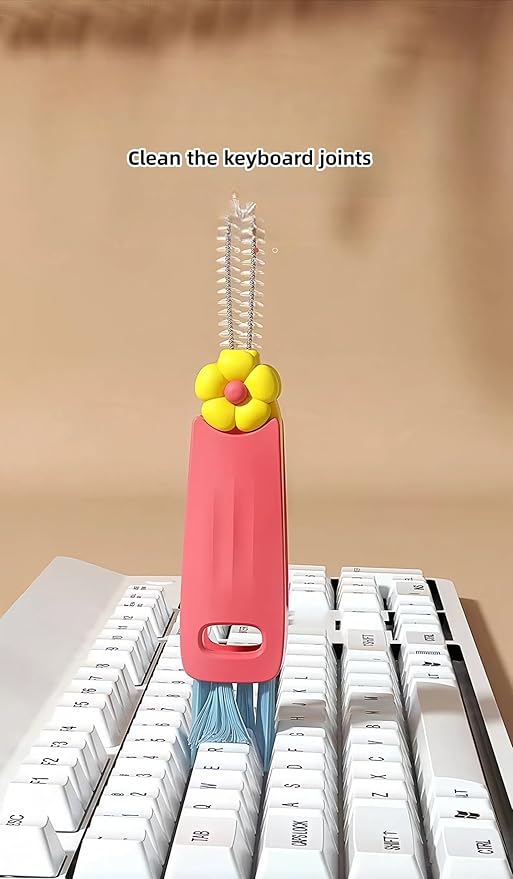 3 in 1 Cup Lid Cleaning Brush, New Cup Lid Cleaner with Brush, Multifunctional Portable Crevice Cleaning Brush Set for Baby Bottle Gap Tight Spaces, Home Kitchen Cleaning Tools (Multicolorx)