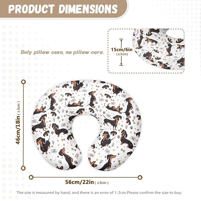 Dogs Nursing Pillow Cover with Hidden Zipper Dogs Skin Friendly for Moms/Baby Nursing Pillow Cover Stretchy Removable Cover for Breastfeeding Pillow