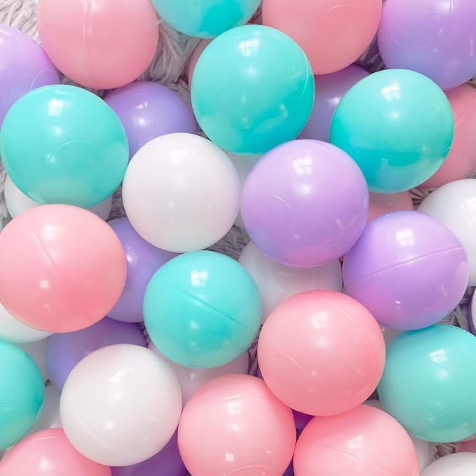 200/500/1000/2000 Count Soft Plastic Ball Pits Balls Colorful Play Pits Balls for Pet Dogs Ball Pits 2.2" Large Phthalate Free Bpa Free Balls for Toddlers 1-3 Baby Kids