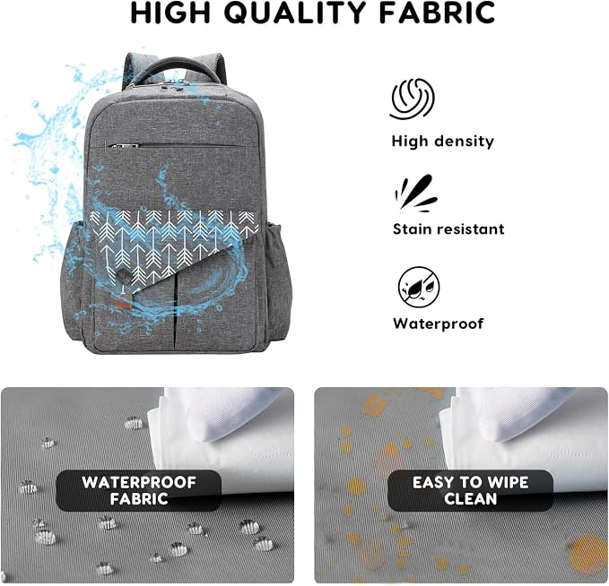 SONARIN Large Capacity Multi-Pocket Diaper Bag Backpack Waterproof Nappy Changing Bag Travel Mummy Bag with Stroller Straps(Blue)