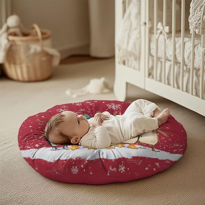 Christmas Penguin Stretchy Nursing Pillow Covers Breast Feeding Pillows Covers for Moms Ultra Soft Snug Fits On Infant Nursing Pillow Nursing Pillow Case for Newborn