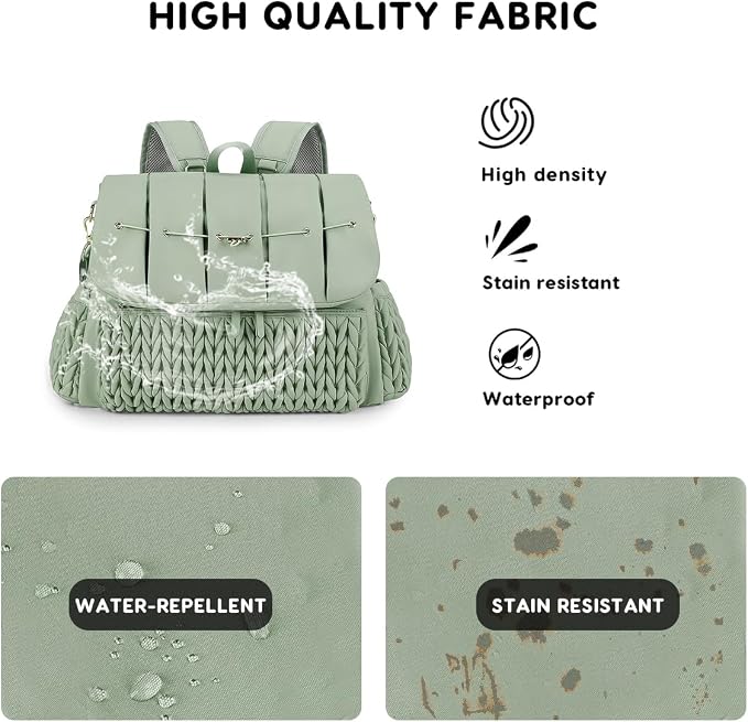 SONARIN Convertible Diaper Bag Backpack Waterproof Nappy Changing Bag Travel Mummy Bag with Changing Pad & Shoulder Strap(Green)
