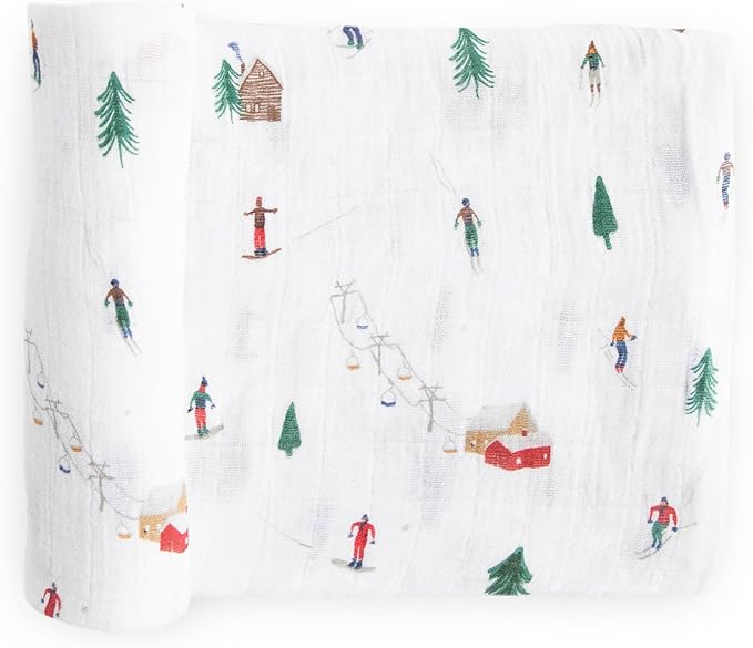 Little Unicorn Powder Party Cotton Muslin Swaddle Blanket | Single | 100% Cotton | Super Soft | Newborns and Infants | Large 47" x 47" | Machine Washable