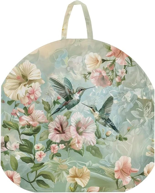 Hummingbird Floral Nursing Pillow Covers for Breastfeeding Pillow Stretchy and Cozy Breastfeeding Pillow Slipcovers for Baby Girls Soft Breastfeeding Pillow Covers Fits for Infant Support