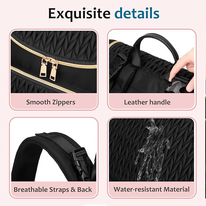 LORADI Diaper Bag Backpack, Baby Shower Gifts, Sage | Stroller Clips, Insulated Pockets, Water-resistant, Easy to Clean, Durable