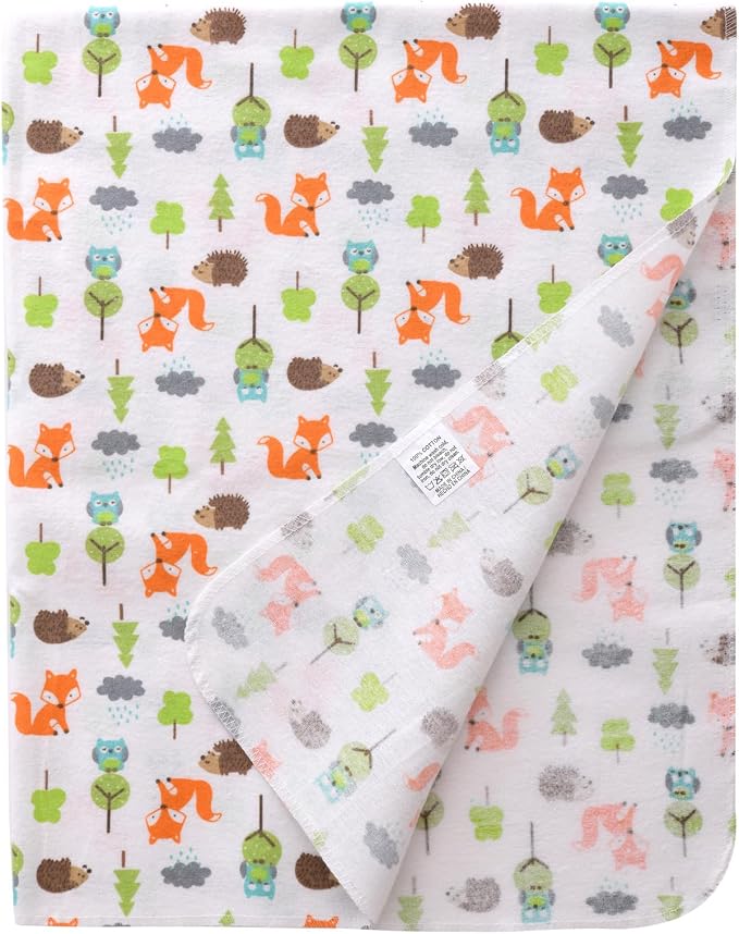 Gina Era Cotton Flannel Receiving Blankets Baby 8 Pcs, Baby Swaddle Blankets, Baby Flannel Blanket 30 X 30 Inch for Boy Girl (Style-14)
