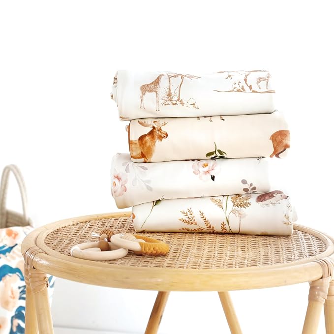 GRSSDER Baby Blankets Super Soft Jersey Knit Swaddle Blanket for Baby Girls and Boys, Double Layer Receiving Blankets 34 x 44 Inches, Extra Large for Baby Swaddling, Elk