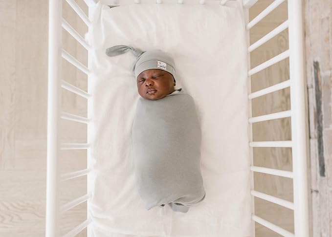 Copper Pearl Swaddle Blankets for Newborns | Soft Stretchy Receiving Blankets for Boys and Girls | Large 46 x 46 Inch Baby Blankets | Lightweight and Breathable Swaddles | Stone