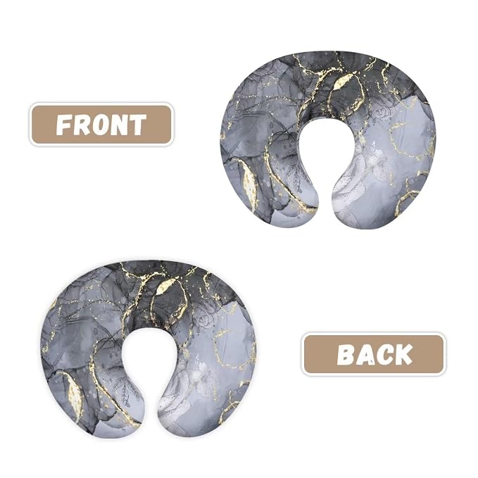 Marble Nursing Pillow Slipcover Sleeve, Breathable & Skin-Friendly Nursing Pillow Cover for Breastfeeding Mom, Pillow Not Included