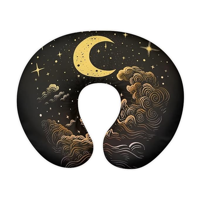 Cloud Moon Nursing Pillow Cover for Baby Boys Girls, Breathable Pillowcase Fits The Original Support for Breastfeeding Bottle Feeding for Baby Boys and Girls