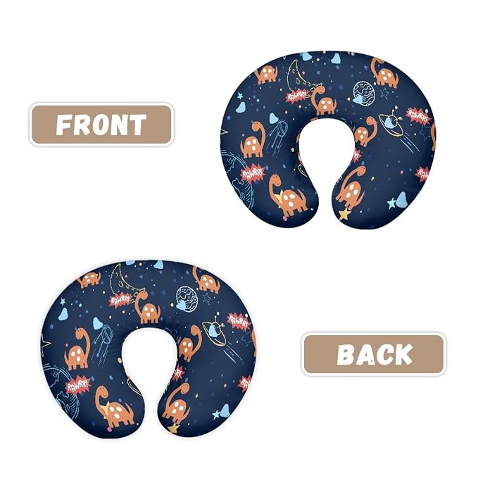 Dinosaur Printed Nursing Pillow Cover Slipcover for Breastfeeding Pillows, Soft and Comfortable Fit On Standard Infant Nursing Pillows Quick-Dry Fabric
