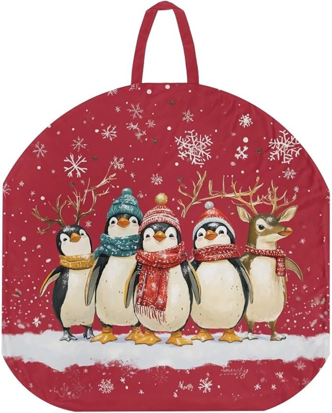 Christmas Penguin Stretchy Nursing Pillow Covers Breast Feeding Pillows Covers for Moms Ultra Soft Snug Fits On Infant Nursing Pillow Nursing Pillow Case for Newborn