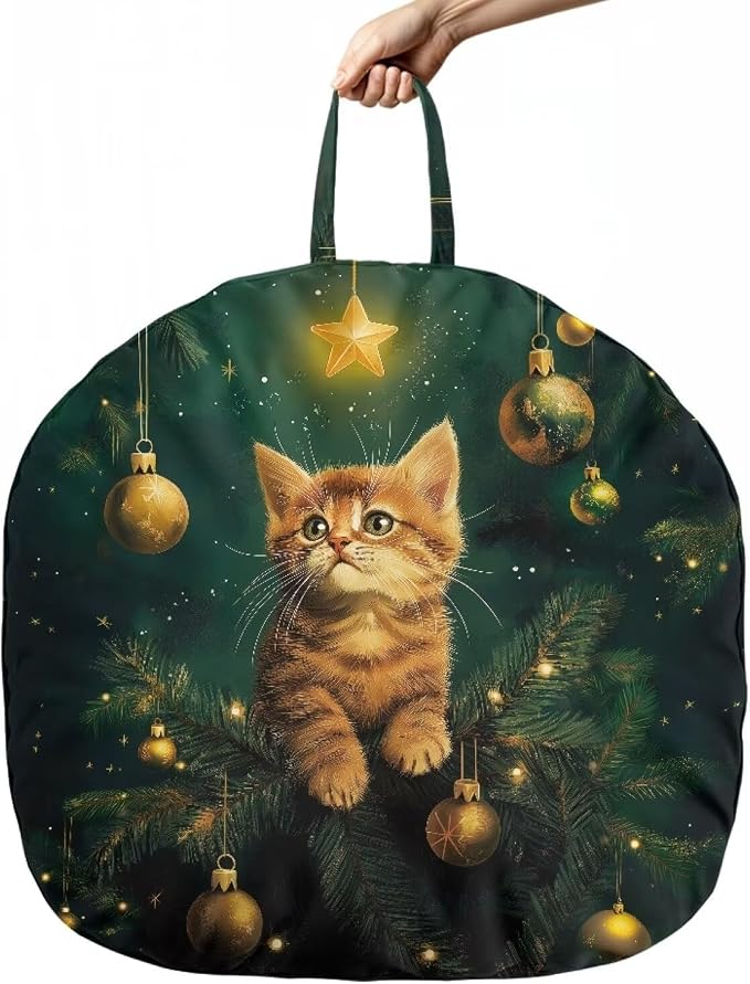 Christmas Kitten Nursing Pillow Cover Breastfeeding Pillow Slipcover for Baby Boys & Girls Nursing Pillow Case for Newborn Soft Fabric Fits Snug On Infant Pillow Not Included