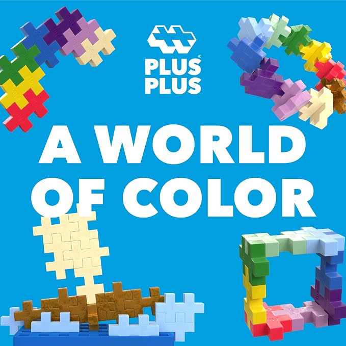 PLUS PLUS Learn to Build Big, Colorverse - 60 Interlocking Building Blocks for Toddlers and Preschool, Gifts for Boys & Girls