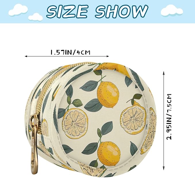 Fresh Lemon Pacifier Holder Case for Newborns Portable Travel Pacifier Storage Container for Diaper Bags