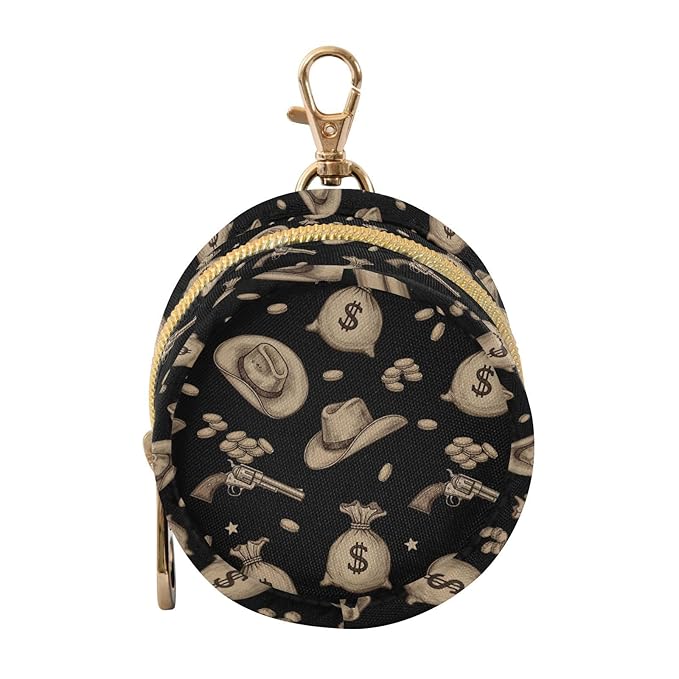 Western Cowboy Black Print Pacifier Holder Case for Diaper Bag Portable Travel Pacifier Storage Case with Clip Pacifier Storage Container for Outdoor Purse Baby Girls Boys