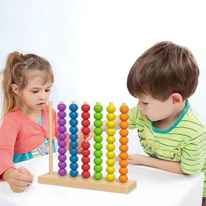 Wooden Color Match Challenge Game,Travel Stacking Game - 60 Colorful Rings & Cards, Quick Puzzle Game for Family, Teens, Adults - Fun Tabletop Games #A