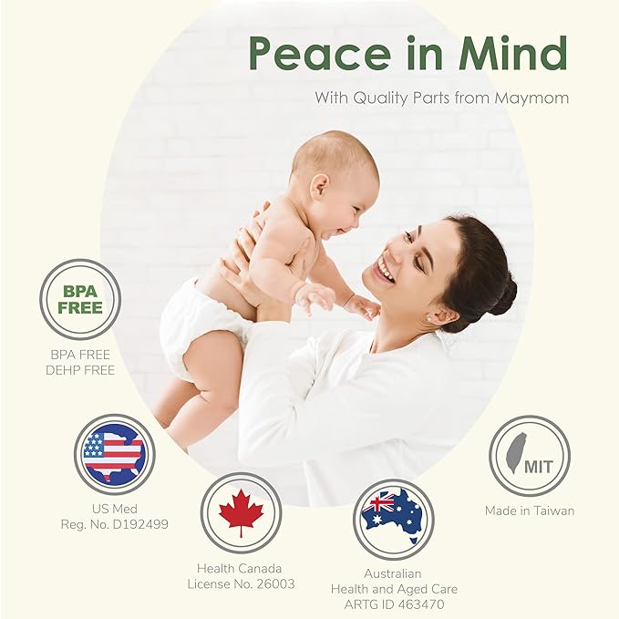 Maymom Wide Neck Breastmilk Collection n Storage Bottle 5.4 oz; Re-markable SureSeal Disc. Fits Spectra S2 Spectra S1 9 Plus.
