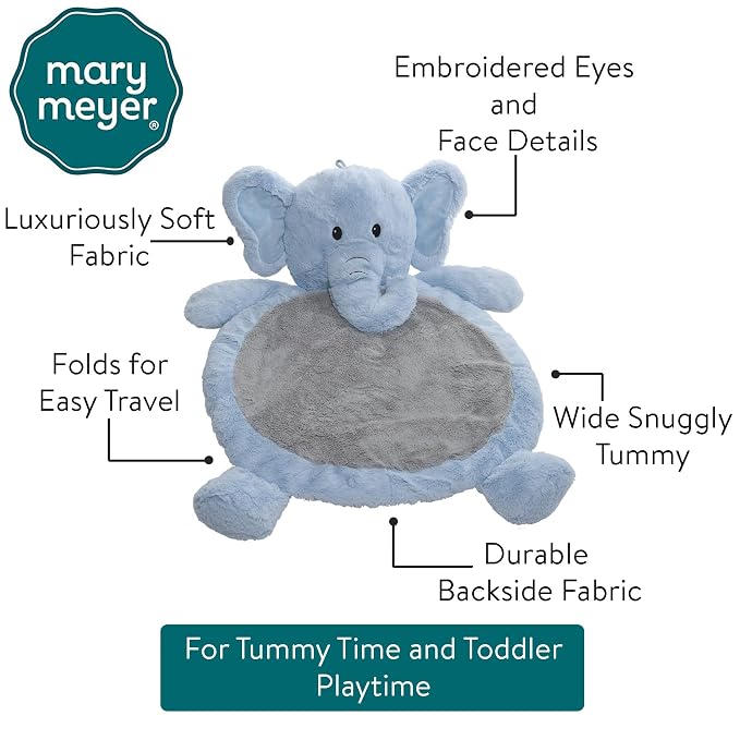 Mary Meyer Bestever Baby Mat, Blue Elephant