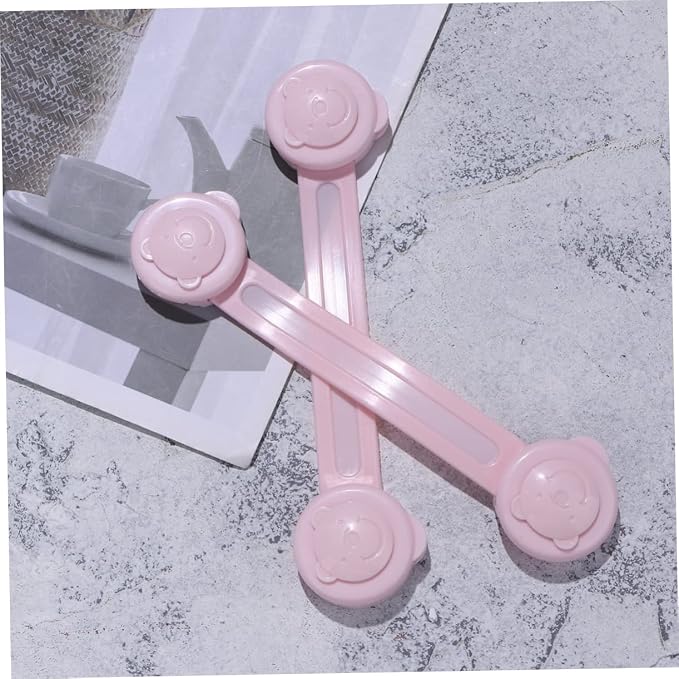 SHOWERORO 2pcs Bear Shaped Childproof Cabinet Locks Material Easy Install Bright Design Safety Locks for Boys and Girls