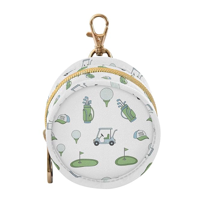 Golf Car White Print Pacifier Holder Case with Clip Paci Holder Pacifier Storage Case Container Portable for Diaper Bag Newborn Girl Boy Essentials