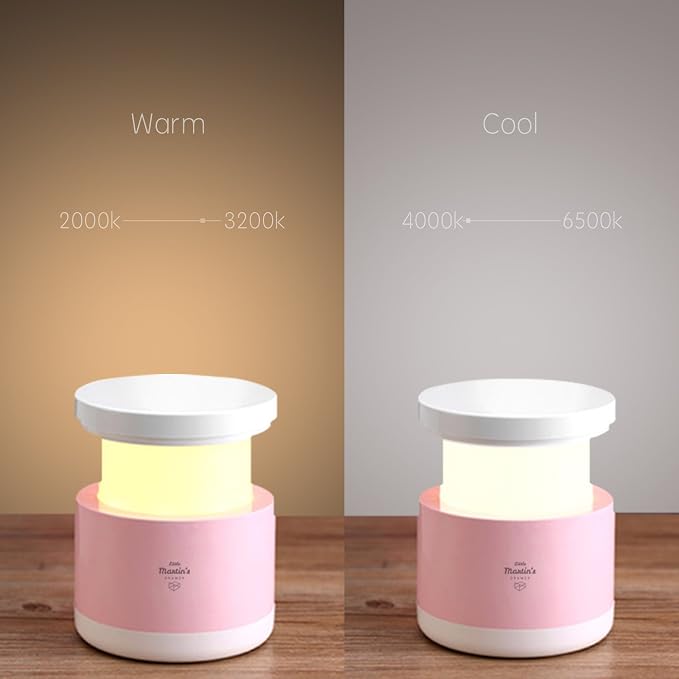 Little Martin’s Baby Night Light - USB Rechargeable Nursery Feeding LED Lamp - Adjustable Brightness & Cool White/Warm Yellow Two Color Modes (Pink, Limited Edition)