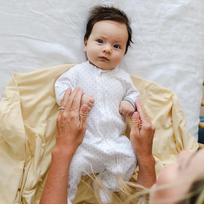 snuggle me Swaddle | Organic Cotton Swaddle Blanket, Soft Stretch, 47 x 47 inches (Honey)