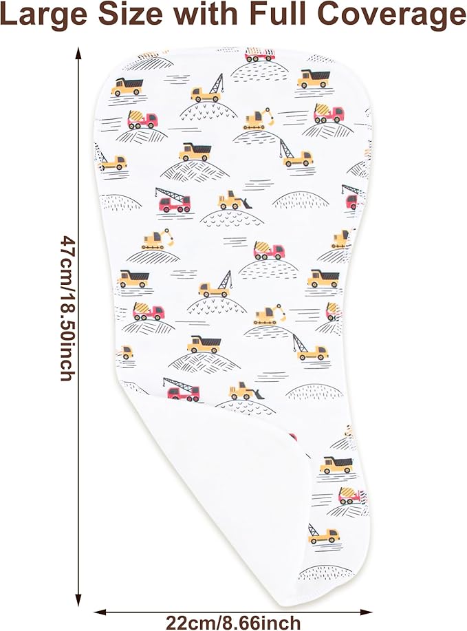 10-Pack Burp Cloths for Baby Boys and Girls - Organic Baby Burp Cloth,Baby Washcloths, Burp Rags, Large Neutral Burp Clothes for Newborn