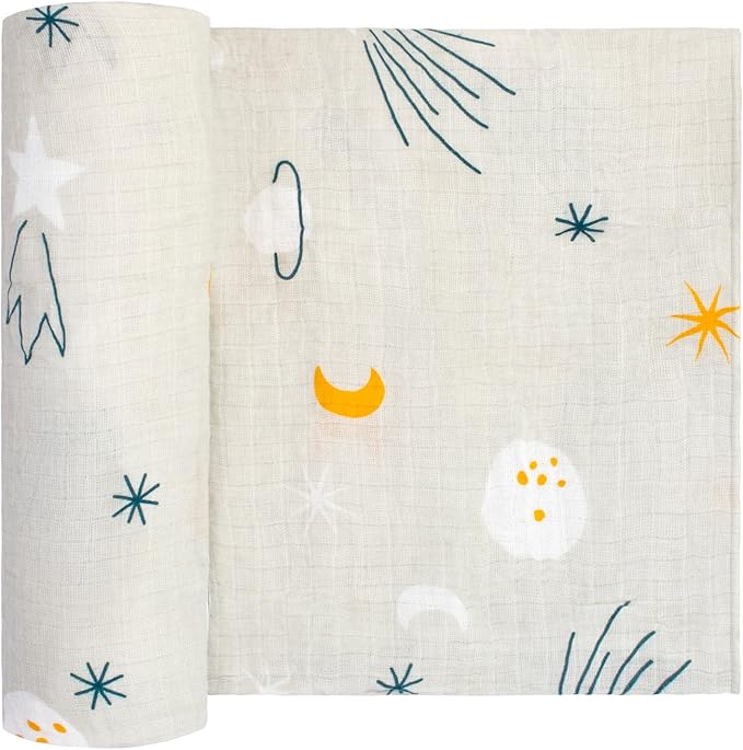 Swaddles for Newborns Pink and Blue for Boy and Girl Swaddle Blankets ??Soft Cotton Muslin Swaddle Wraps, Cute Receiving Blankets, 40x40 Inches, Set of 4 (Stars/Birds/Flowers/Starfish)