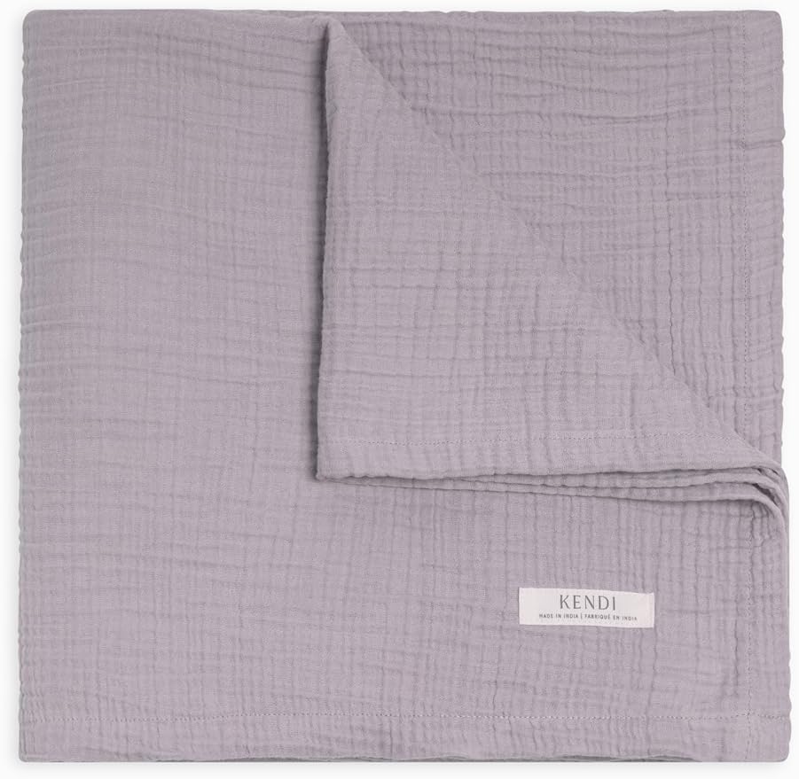Colored Organics Baby Organic Cotton Swaddle - Infant Receiving Blanket - Lilla Muslin