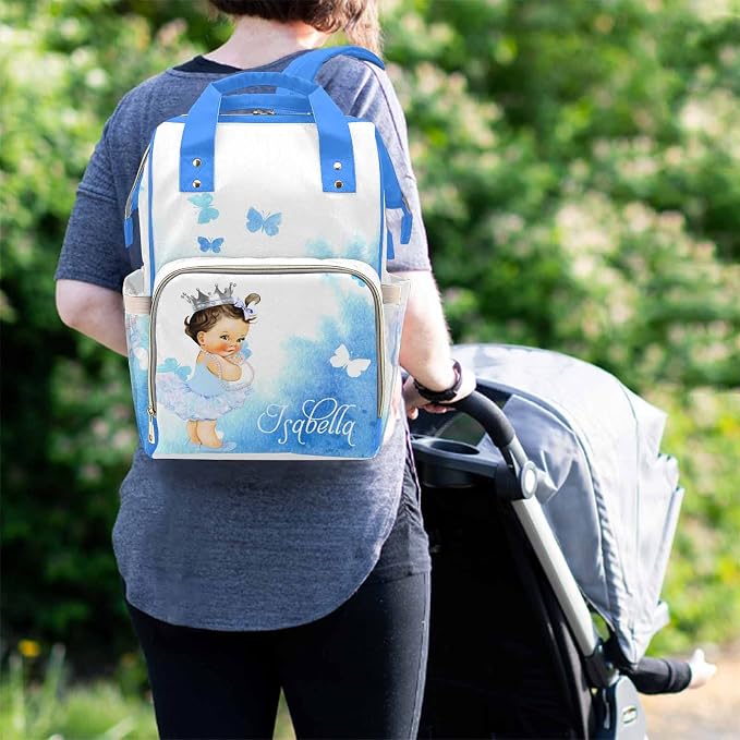 M YESCUSTOM Personalized Name Diaper Bag for Women Custom Nursing Baby Backpack for Shower Gift Customized Gift for Mothers Day