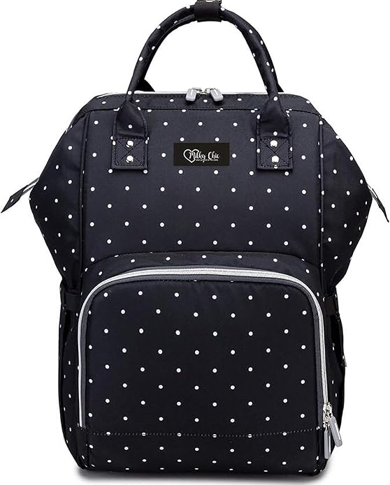 Milky Chic Mommy Diaper Bag- Waterproof USB Charging Port Stroller Straps Changing Pad