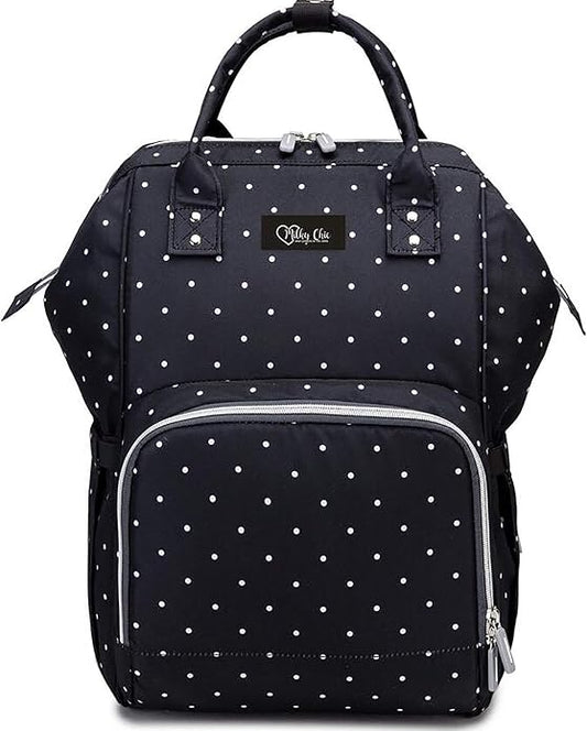 Milky Chic Mommy Diaper Bag- Waterproof USB Charging Port Stroller Straps Changing Pad