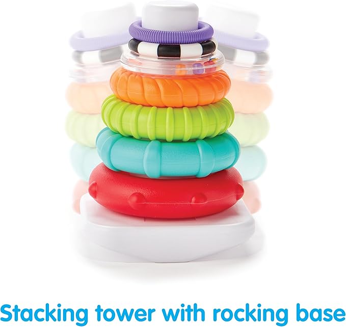 Kidoozie | Little Learner’s Trio | Baby’s First Activity Toy Set for Infants & Toddlers with Sensory, Stacking & Cause & Effect Play, Early Learning Ages 6+ Months