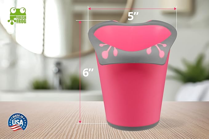 Plastic Bath Cup (800ml, 27 fl ounce) Waterfall Rinser, Made in USA (Pink)
