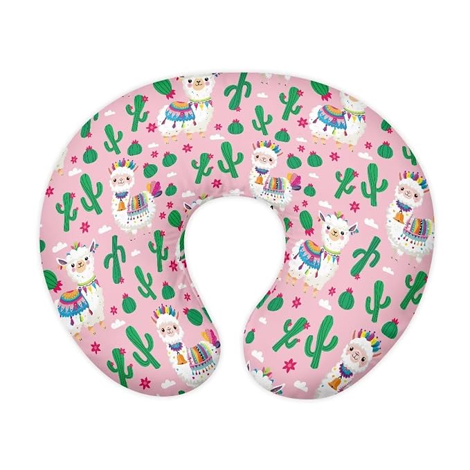 Alpaca Cactus Breastfeeding Pillow Cover Ultra Soft Comfortable Breastfeeding and Bottle Feeding Cover for Baby Boy and Girls Christmas Gift & Decor