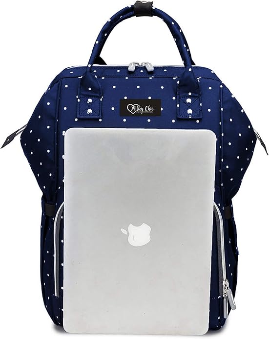 Milky Chic Mommy Diaper Bag- Waterproof USB Charging Port Stroller Straps Changing Pad
