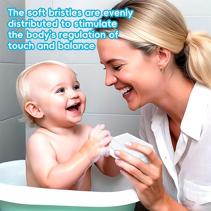 Cradle Cap Brush for Babies, 5Pcs Cradle Cap Treatment Set with Soft Bristle Brushes Silicone Scrubber Fine-Tooth Comb for Newborn Bathing Essentials Baby Brush and Comb Set (White)
