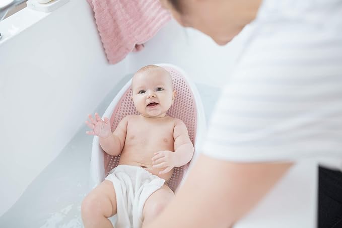Angelcare Baby Bath Support (Pink) | Ideal for Babies Less Than 6 Months Old (Pack of 2)