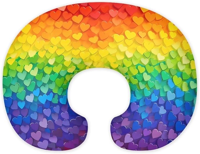 Color Gradient Nursing Pillow Case for Newborn Support for Breastfeeding, Bottle Feeding & Bonding Feeding Pillow Cover Stretchy Comfortable Pillow Slipcover Cover Only